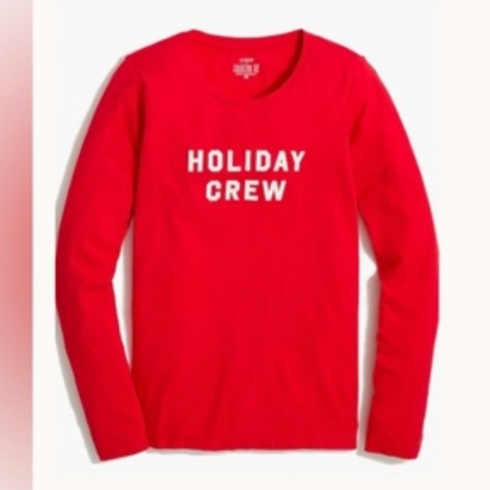 NIP - Red Holiday J Crew Long Sleeve Shirt - Sz XXL